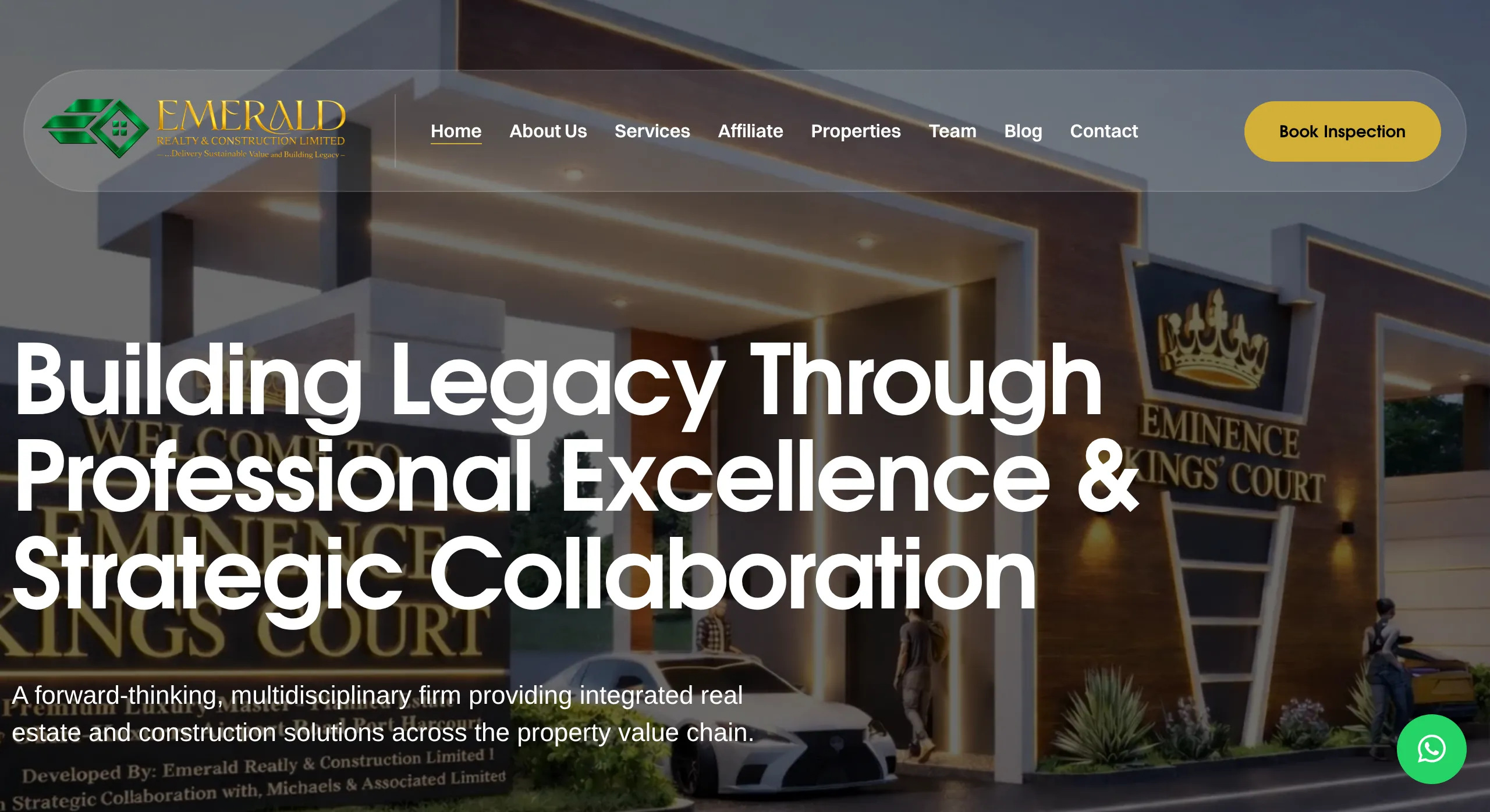 Emerald Realty & Construction WordPress website designed and built by Zentro Sites