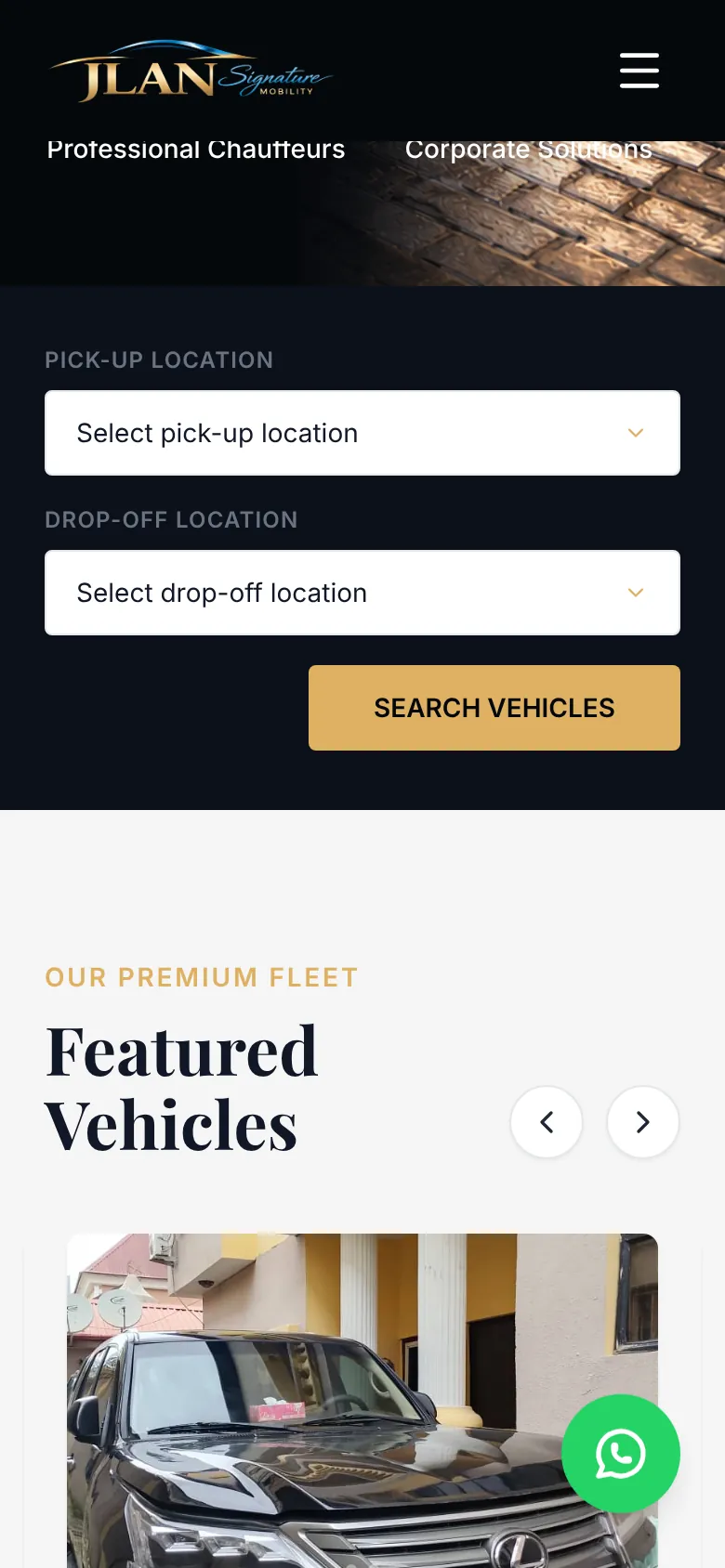 Jlan Signature Mobility on a phone: mobile fleet