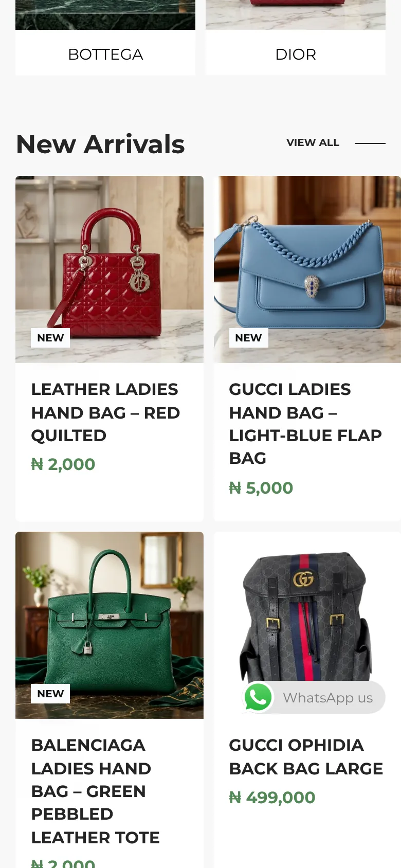 MountainTop Luxury on a phone: mobile shop