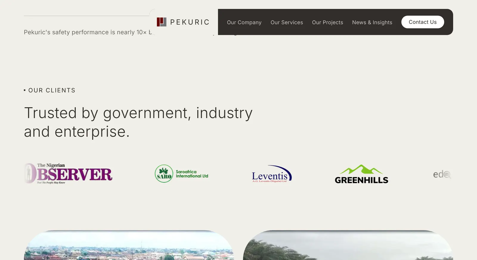 Pekuric website: projects and fleet