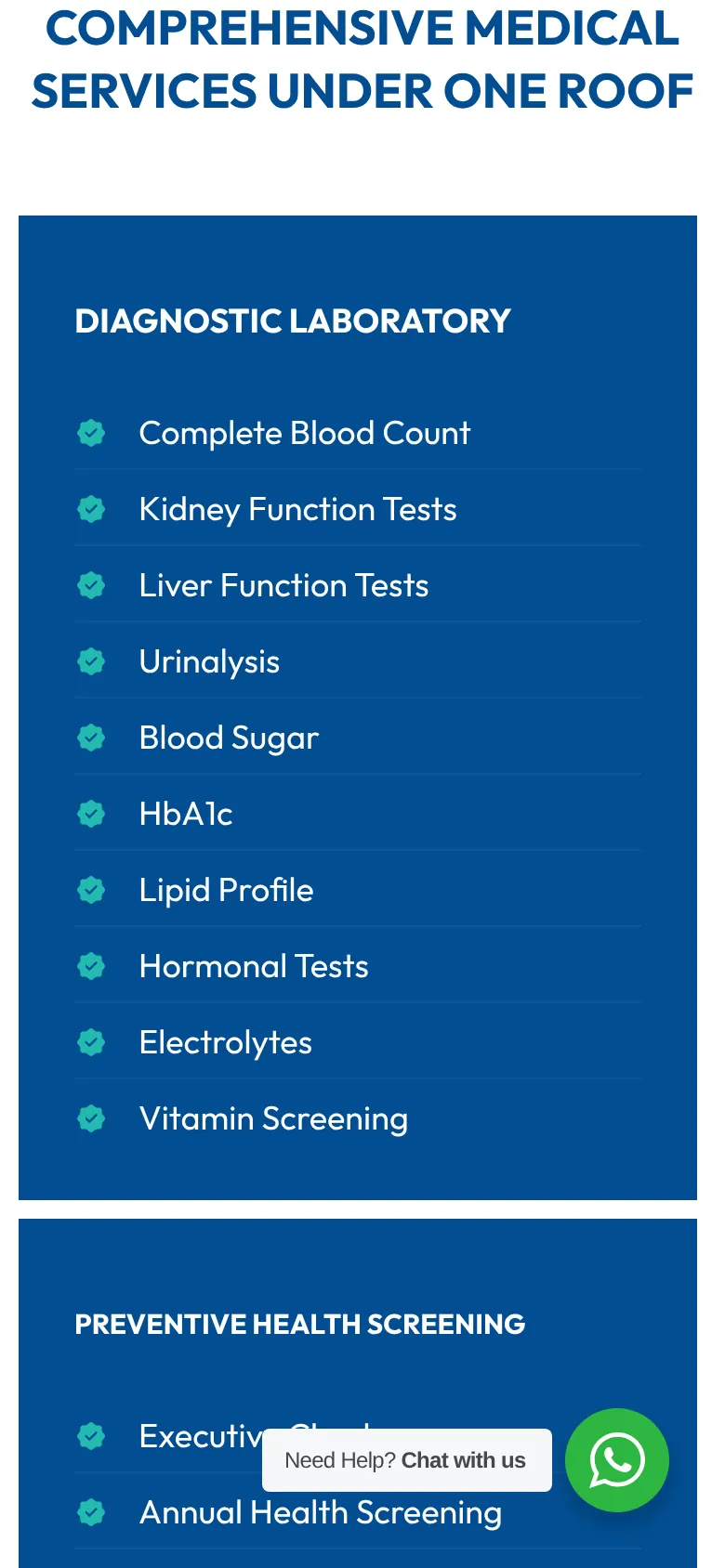 Sanctum Medical City on a phone: mobile services