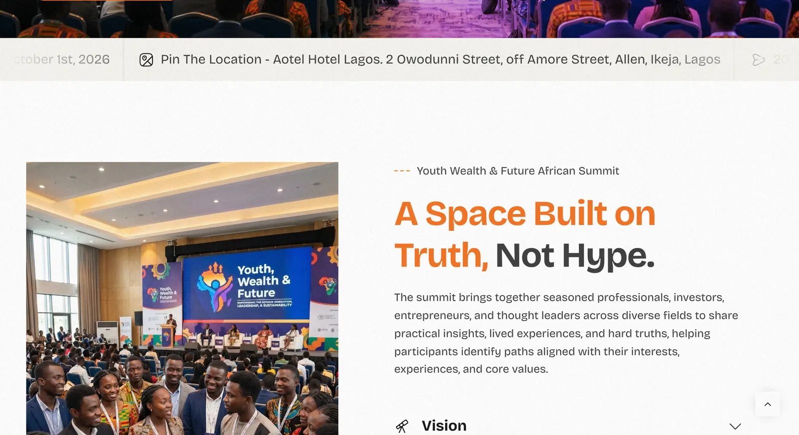 YWFAS website: core tracks and audience
