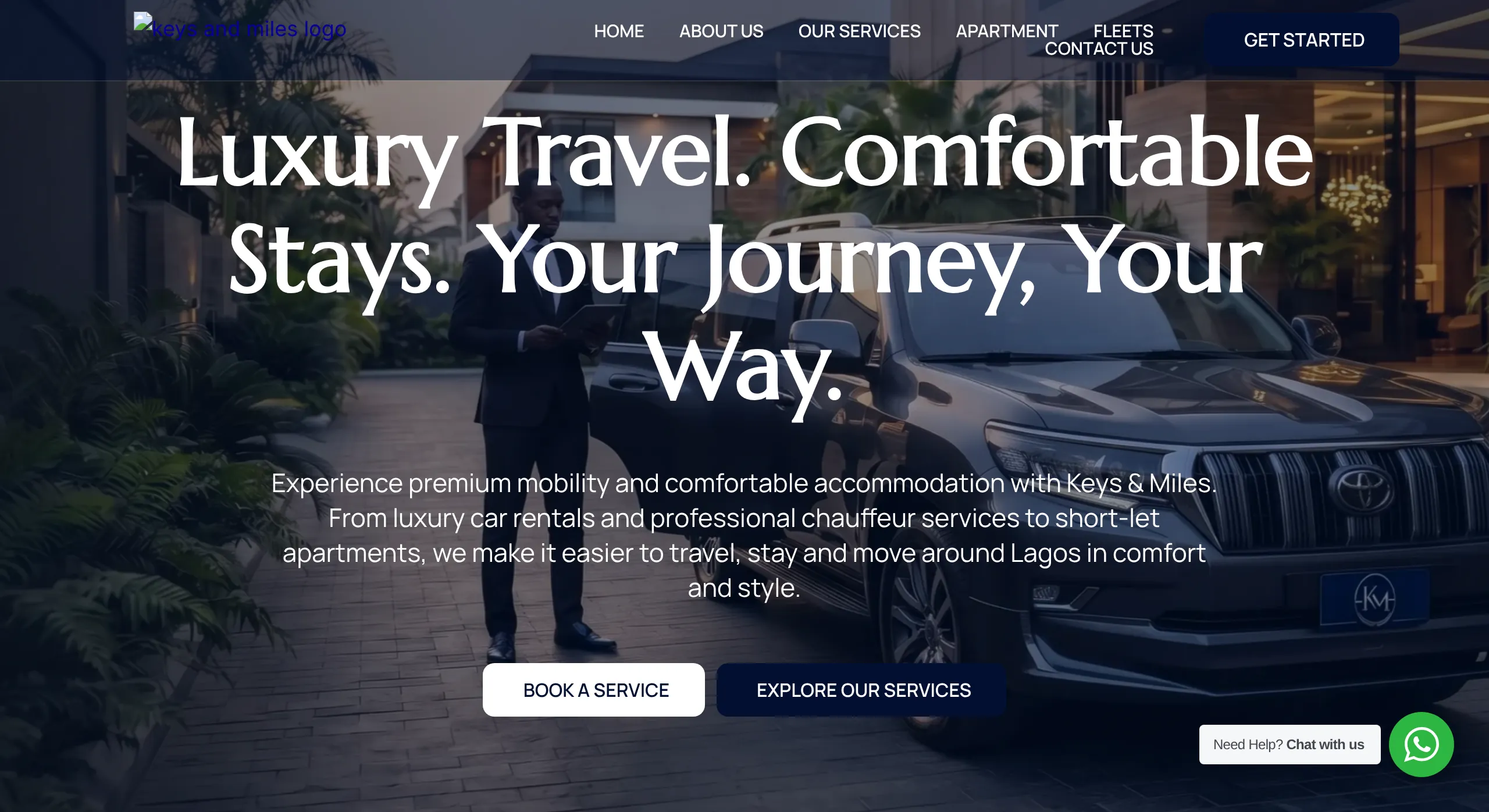 Keys and Miles WordPress website designed and built by Zentro Sites