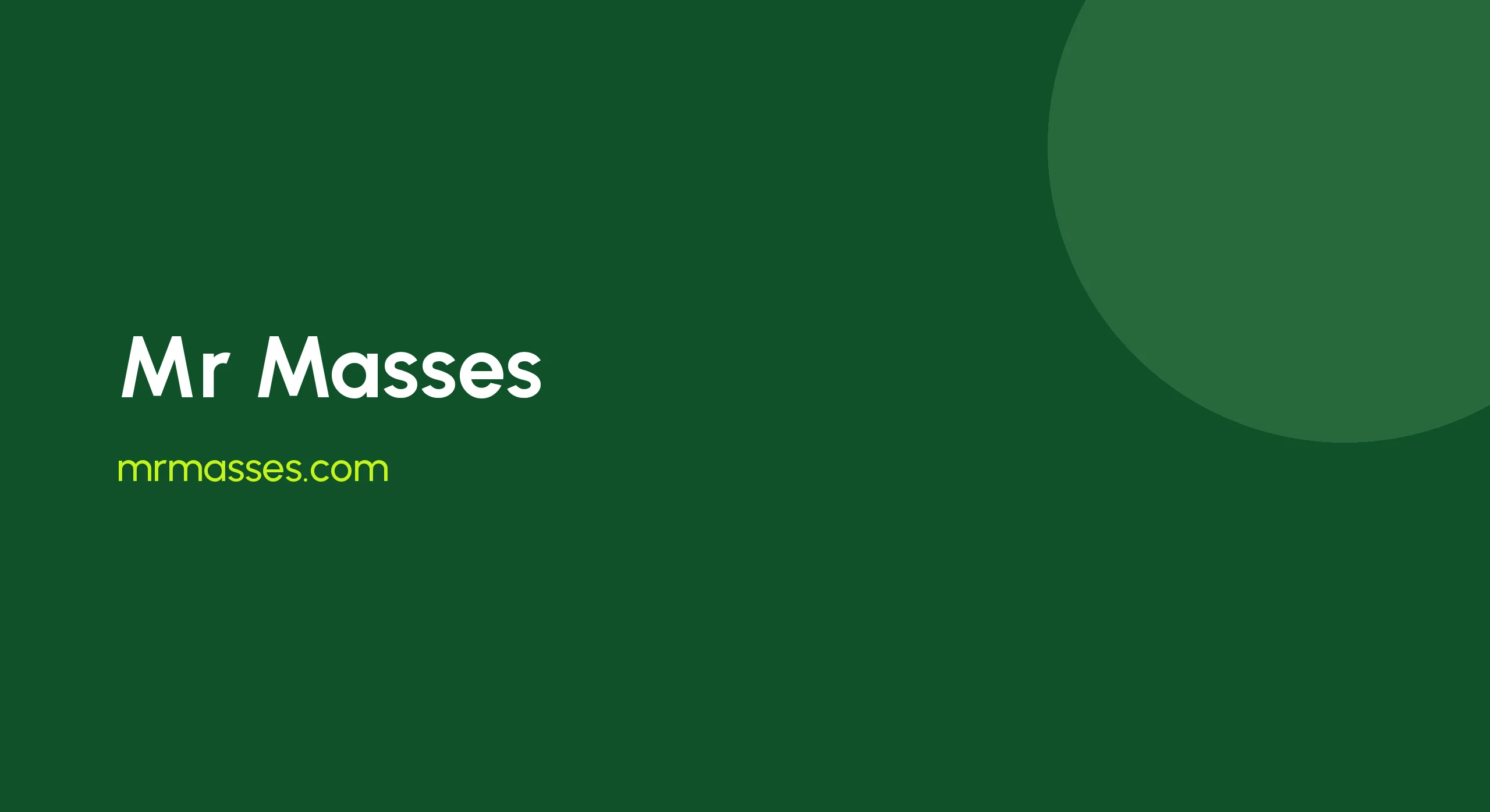 Mr Masses WordPress website designed and built by Zentro Sites