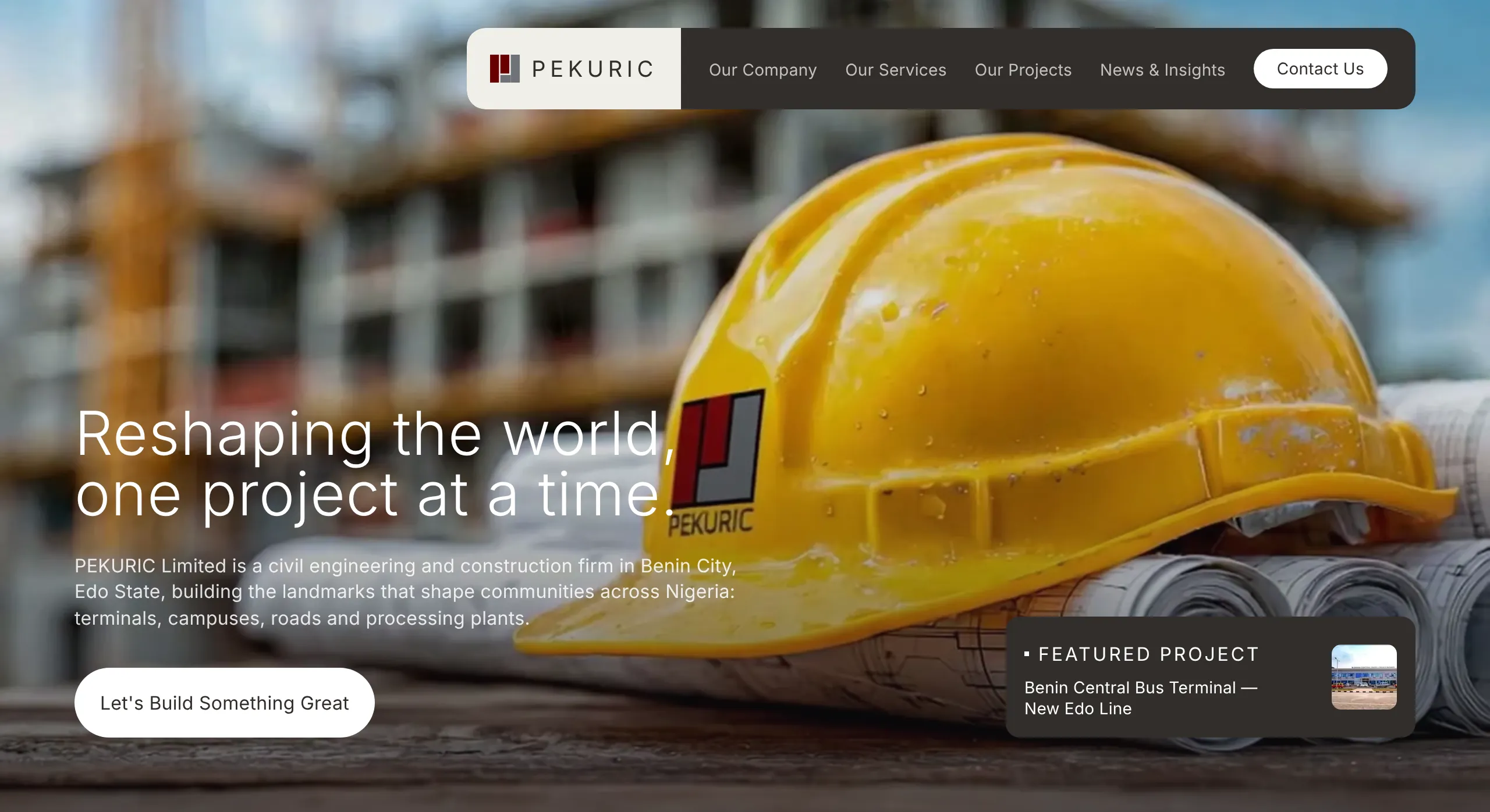 Pekuric website designed by Zentro Sites