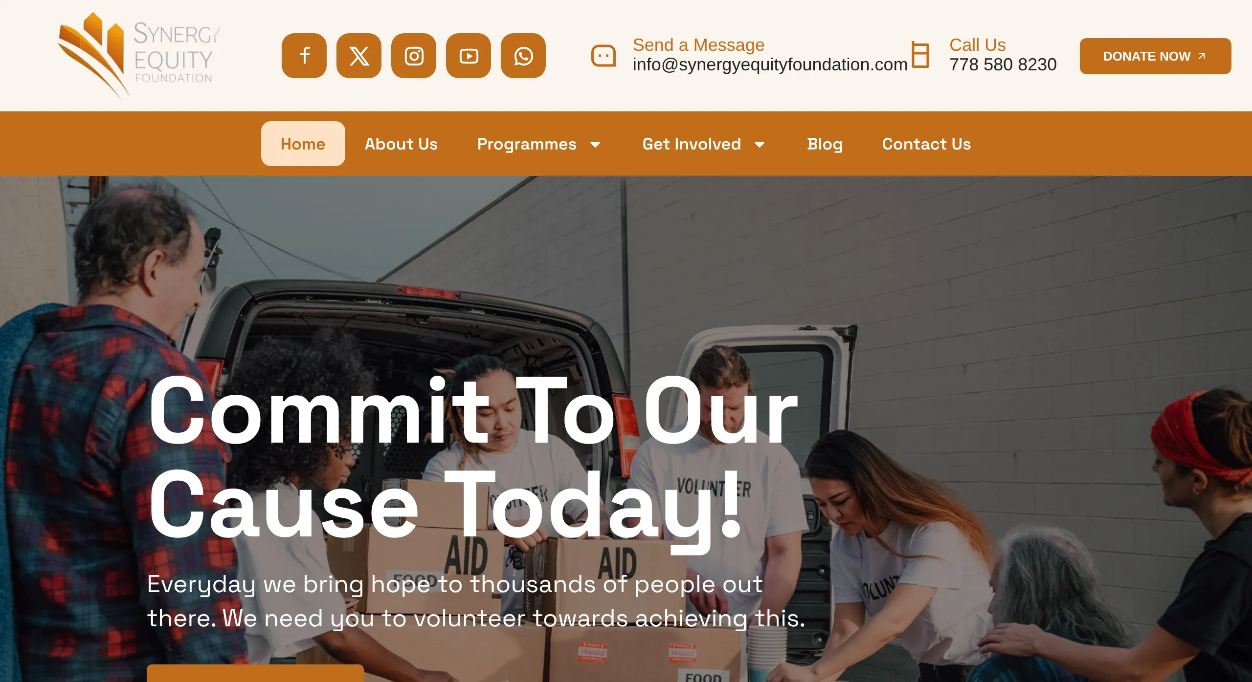 Synergy Equity Foundation WordPress website designed by Zentro Sites